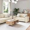 vidaXL Bank 2 pcs Beige 220 x 80 x 84 cm Linnen-mix stof