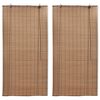 vidaXL Rolgordijnen 2 st 120x220 cm bamboe bruin