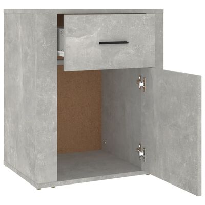 vidaXL Nachtkastje 50x36x60 cm bewerkt hout betongrijs