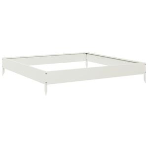 vidaXL Plantenbak verhoogd 100x100x18,5 cm staal wit