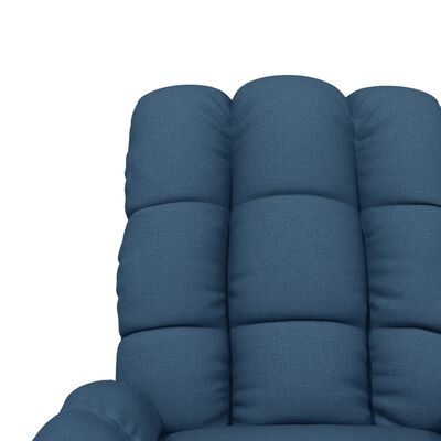 vidaXL Massagestoel verstelbaar stof blauw