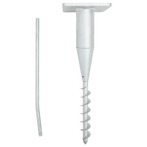 vidaXL Parasolvoet voor in de grond met stang 16x16x52 cm staal