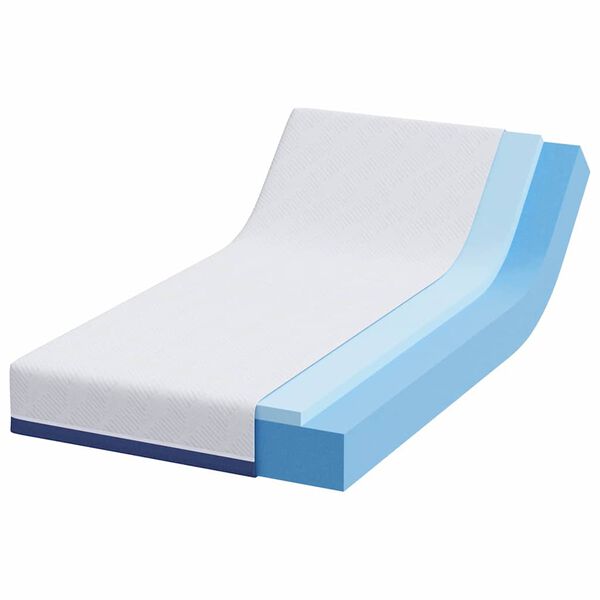 vidaXL Matras Wit en Blauw 120 x 200 cm Jacquard stof