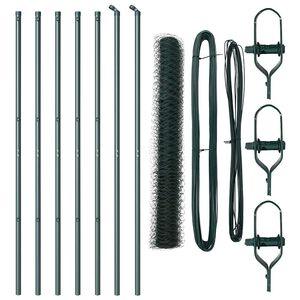 vidaXL Grond Fix Gelast Draadhek 10 x 1 m (B x H) PVC-Coated Staal