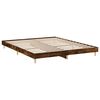 vidaXL Bedframe zonder matras hout gerookt eikenkleurig 120x200 cm