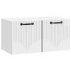 vidaXL Wandbeugel TV-kast Hoogglans Wit 59,5 x 31 x 30 cm Bewerkt hout