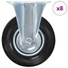 vidaXL 8 st Wielen vast 125 mm