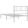 vidaXL Bedframe met hoofdbord metaal wit 80x200 cm