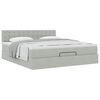vidaXL Ottoman bed met matras 160x200cm fluweel lichtgrijs