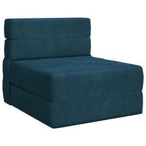 vidaXL Vouwbare Bankbed Blauw 70 x 80 x 60 cm Stof