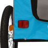 vidaXL Hondenfietstrailer oxford stof en ijzer blauw en grijs