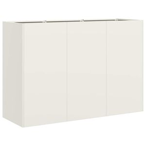 vidaXL Plantenbak 120x40x80 cm koudgewalst staal wit