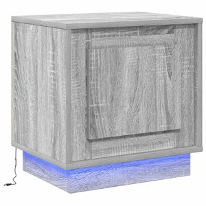 vidaXL Nachtkastje Grijs 44 x 34,5 x 45 cm Bewerkt hout
