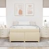 vidaXL Bedframe met matras Cr&egrave;me 140 x 200 cm Stof