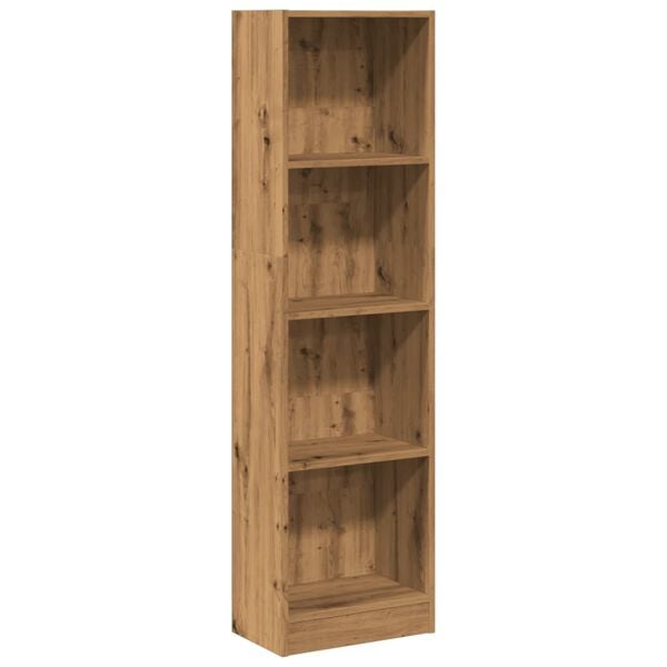 vidaXL Boekenkast 40x24x143 cm bewerkt hout artisanaal eikenkleurig