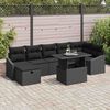 vidaXL Tuin Sofa Set 8 pcs Zwart poly rattan