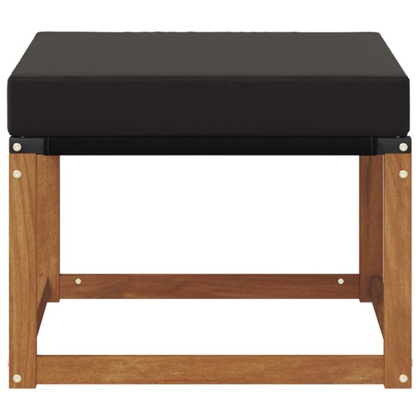 vidaXL Buiten Voetenbank Massief acaciahout en Textilene Stof Naturel