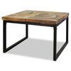 vidaXL Salontafel 60x60x40 cm teakhout en hars