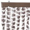 vidaXL Vliegengordijn 90x200 cm chenille taupe en wit