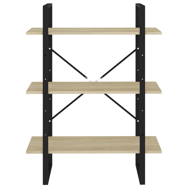 vidaXL Boekenkast 80x30x105 cm bewerkt hout sonoma eikenkleurig