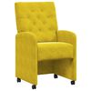 vidaXL Eetkamerstoelen met Wieltjes 2 st Fluweel Geel 58 x 67 x 97 cm