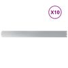 vidaXL Gazonrand 10 st 10 x 103 cm Gegalvaniseerd staal zilver