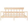 vidaXL Bedframe met hoofdbord massief hout