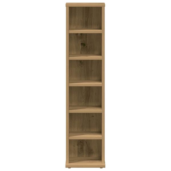 vidaXL Cd-kast 21x20x88 cm bewerkt hout artisanaal eikenkleurig