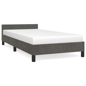 vidaXL Bedframe zonder matras 90x190 cm fluweel donkergrijs