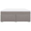 vidaXL Boxspring met matras stof taupe 180x200 cm