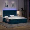 vidaXL Ottoman bed met matrassen en LED's 180x200cm fluweel