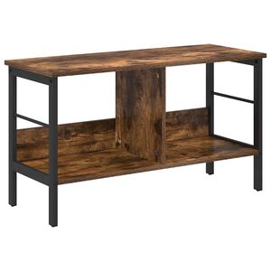 vidaXL Boekenkast 2-laags 82 x 32 x 47 cm Bewerkt hout Gerookt eiken