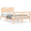 vidaXL Bedframe met hoofdbord massief hout 120x200 cm