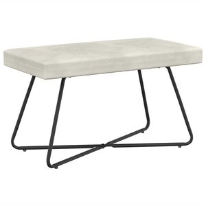 vidaXL Bank Cr&egrave;mekleurig 80 x 40 x 45 cm fluweel