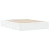 vidaXL Bedframe met lades bewerkt hout wit 150x200 cm