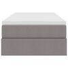 vidaXL Opslag bed met matras met matras Taupe 90 x 200 cm Polyester