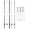 vidaXL Afrasteringspaal 5 pcs Grijs 140 cm Staal