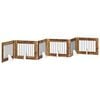 vidaXL Opvouwbaar hondenhek met standaards 6 st Oud hout 482 cm