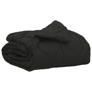 vidaXL Zomerdekbed Zwart 200 x 135 cm Microfiber