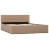 vidaXL Bedframe met opslag hydraulisch kunstleer cappuccino 140x200 cm