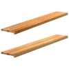 vidaXL Vensterbanken 2 st 160x30x2 cm massief eikenhout lichtbruin