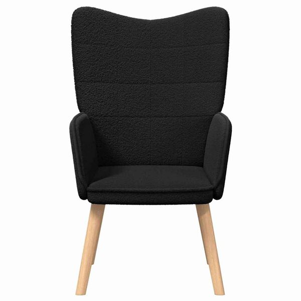 vidaXL Fauteuil Zwart 62 x 67 x 95,5 cm Sherpa Stof