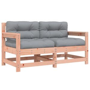 vidaXL Tuinstoelen 2 st met kussens massief douglashout