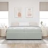 vidaXL Bedframe met matras Lichtgrijs 200 x 200 cm Stof