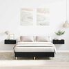 vidaXL Bedframe Zwart Eiken 203 x 123 x 25 cm Bewerkt hout