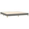 vidaXL Boxspring met matras stof donkergrijs 200x200 cm
