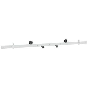 vidaXL Schuifdeurbeslagset 152,4 cm Staal Wit