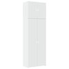 vidaXL Hoge kast 80x42,5x249 cm bewerkt hout wit