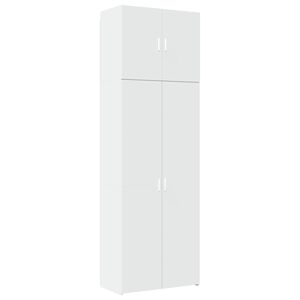 vidaXL Hoge kast 80x42,5x249 cm bewerkt hout wit