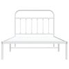 vidaXL Bedframe met hoofdbord metaal wit 107x203 cm